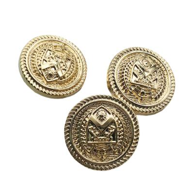 China Washable Customize Military Style Gold Buttons For Coat for sale