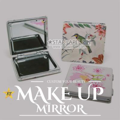 China Best Customized Small Pocket Portable Gift Foldable Cheap Cosmetic Mirror for sale