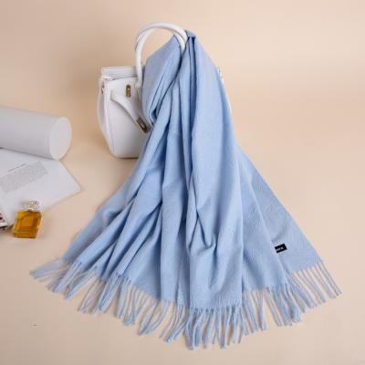 China Smooth feeling 2019 top grade high quality jacquard cashmere pashmina unisex scarf for sale