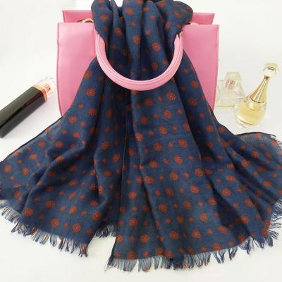 China Polyester Solid Color With Dot Design Polyester Printing Twill Mens Scarf for sale