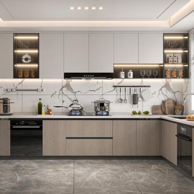 China Environmental Friendly Focus on custom 17 years customers  high gloss kitchen cabinets lacquer kitchens cabinets modern Kitchen Cabinet Set for sale