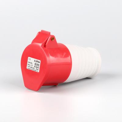 China PA66 5pin Plug And Socket Industrial Material Ip44 32A Electrical Socket for sale