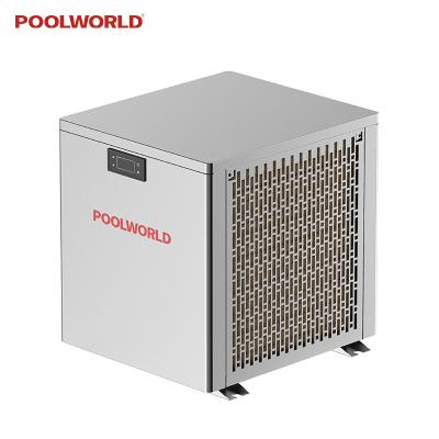 China POOL WORLD Outdoor Galvanized Sheet On/Off Heatpump For Electric Pool Saltwater Heater à venda