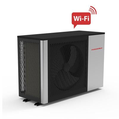 China LCD and Wifi control 11kw r410a r32 swimming pool inverter outdoor high end air source heat pump Te koop