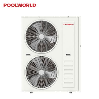 China Easy Install POOL WORLD High Efficiency Inverter Evi Dc Air Source Heat Pump Air To Water for sale