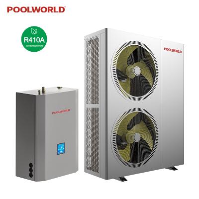 China Easy Install POOL WORLD PD50-CRL-DCF WIFI Control DC Inverter EVI Air To Water Heat Pump For Sale for sale