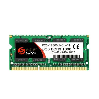 China Saniter Brand Factory Wholesale High Performance 1600mhz Laptop Memoria Ram 8gb Ddr3 SODIMM for sale