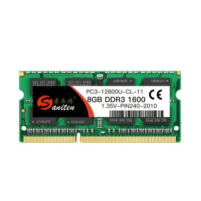 China High Performance Saniter Brand Factory DDR3L 8GB 1600MHz Laptop RAM Computer SODIMM Memory for sale