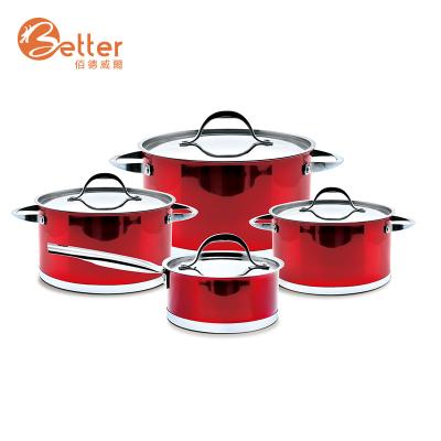 China Best Viable Selling Non Stick Cookware Set Bottom Stainless Steel Cookware for sale