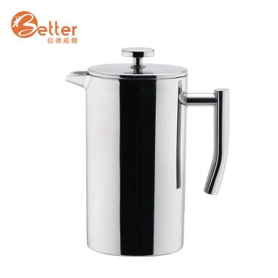 China Viable All In One Portable Hand Made Doublewall Stainless Steel Coffee French Press for sale