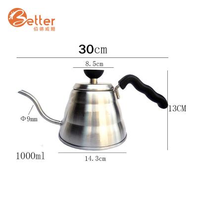 China Durable Hand Drip Kettle Gooseneck Slim Stainless Steel Spout For Pour Over Coffee Milk for sale