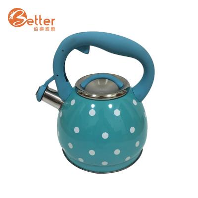 China Good Quality 304 Stainless Steel Whistling Kettle Tea Kettle Water Boiler Wooden Handle for sale