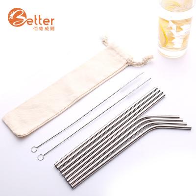 China Sustainable Food Grade Metal Drinking Straws Long Tumbler Regular Stainless Steel Custom Reusable Straws for sale