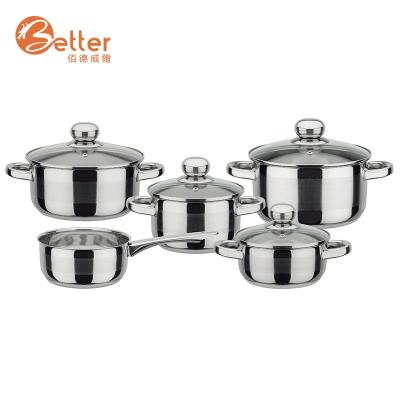 China Sustainable Popular Cooking Pan Set Cookware Kitchen Ware Cookware Set With Handle for sale