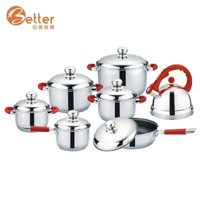 China New Interesting Products Sustainable Cooking Pan Set Cookware Kitchen Ware Cookware Set With Handle for sale