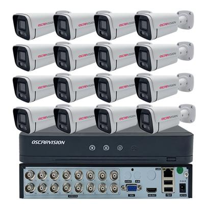 China Analog CCTV Night Color CCTV Camera System Bullet Dvr Kit Dvr 16ch 1080p Hd NIGHT VISION Outdoor TVi Camera 16ch Ahd for sale