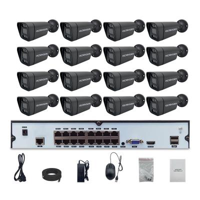 China NIGHT VISION H.265 1080p 4mp 5mp 8mp 2k 4k 16 channel AI hd poe ip camera nvr kit home security cctv smart camera system for sale