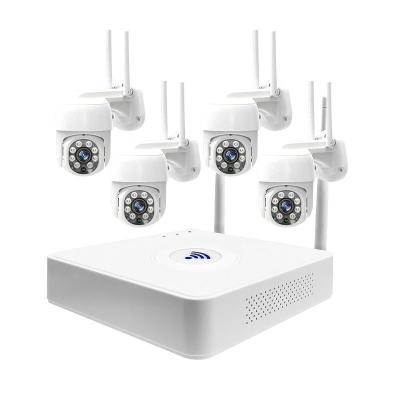 China PAN-TILT Full HD 3MP CCTV System 4CH 8CH Wifi Wireless Remote Control Waterproof IP Nvr Kit for sale