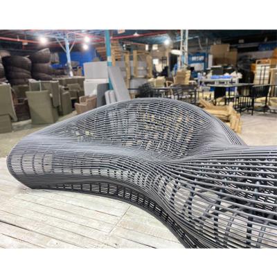 China Custom Design Outdoor Rattan Sofa 100% Hand Woven Mall Furniture Random Combination for sale