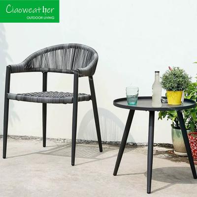 Китай Y Mail Packing Garden Chair Outdoor Hotel Rattan Rope Dining Chair for Patio Villa Ресторан 