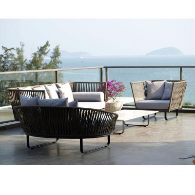 China Modern Outdoor Patio Garden Sofa Sets 4PCS Garden Patio Furniture Sectionals for sale