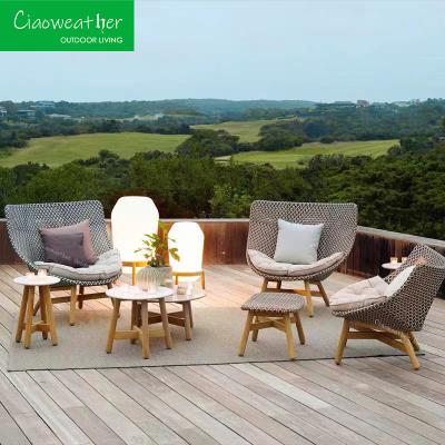 China Waterproof Outdoor Wicker Leisure Chair with Customized Color High Back for sale