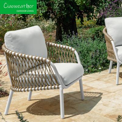 China Mail Packing N Modern Design Outdoor Furniture with Back Support and Rope Detail for sale