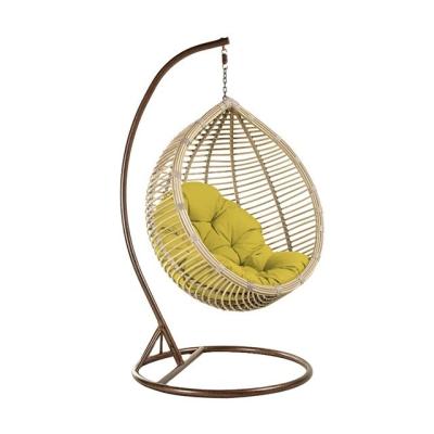 China Moderno Design Estilo Rattan Tecelamento Patio Pendente de ovo Swing Chair para relaxar ao ar livre à venda