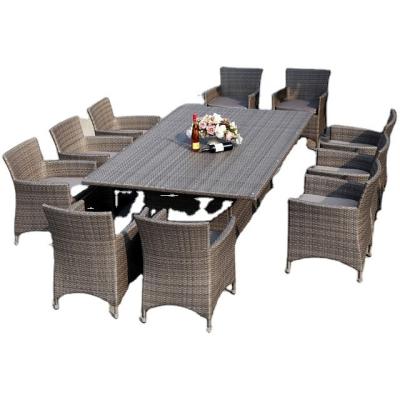 China 10 Personen Garten Aluminium Outdoor Esszimmer Möbel Terrasstühle und Tisch Komfortabel für die Lagerung Schrank zu verkaufen