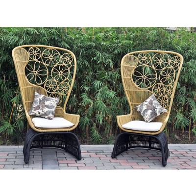 China Gartenmöbel im Freizeitbereich Hochrücken Rattan-Stuhl mit 7*1,4mm Rattan zu verkaufen