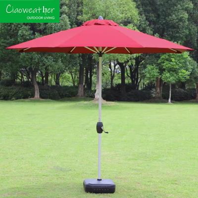 China Outdoor Garden Beach Parasol with Customized Color and Aluminum Frame Material Middle Pole Decoration for sale