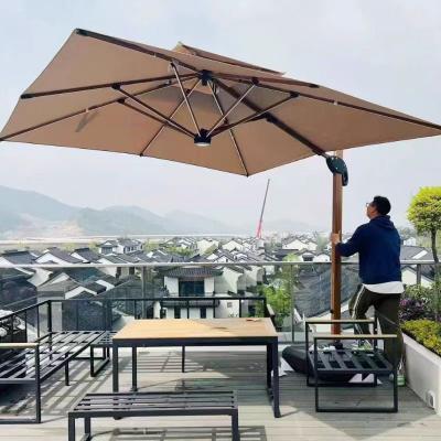 China Outdoor Furniture Modern Design Terrace Double-Side Roman Umbrella for Courtyard Garden for sale