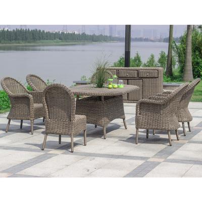 China NO Folded Modern Rattan Dinning Table and Chair for Restaurant Rattan Weaving for sale