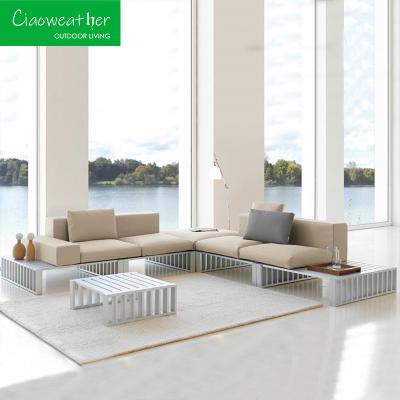 China Modern Aluminium Outdoor Patio Meubels Tuin Aluminium Sofa Set voor Hotel Restaurant Banket Huis en Koffie Te koop