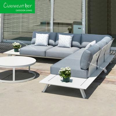 China Muebles de aluminio para exteriores Sofá de aluminio para jardín Conjunto de material de aluminio en venta