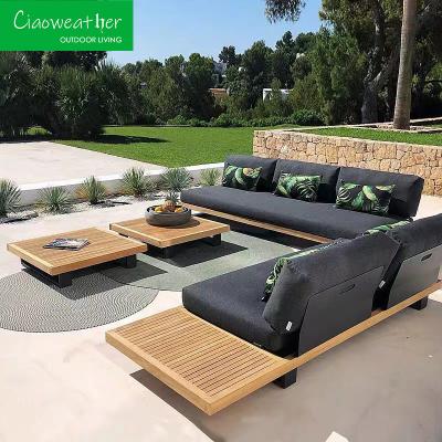 China Mail Packing N All Weather Outdoor Patio Furniture Rattan Garden Sofa Set with Aluminum Frame for sale