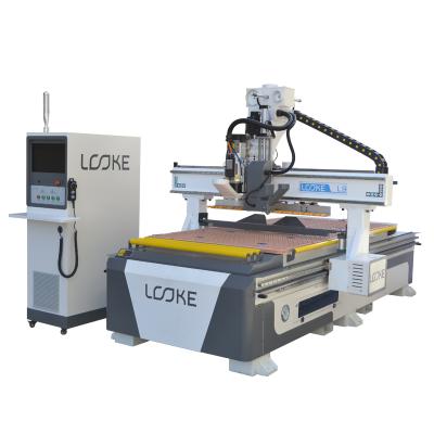 China LOOKE-L9 4x8 Hotel Feet MDF Wood Furniture Making CNC Router Woodworking Cutting Machine For Sale for sale