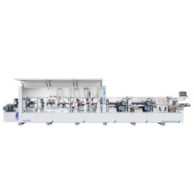 China Producing Cost-Effective Automatic Panel Furniture Cabinet Edging Machine MDF PVC ABS Pre Milling Corner Rounding With Fine Trimming Rough Trimmer for sale