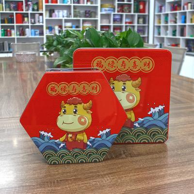 China Best Custom Recycled Tin Packaging Metal Cookie Storage Cookie Jars Tin Cookie Containers With Lids Materials Tin for sale