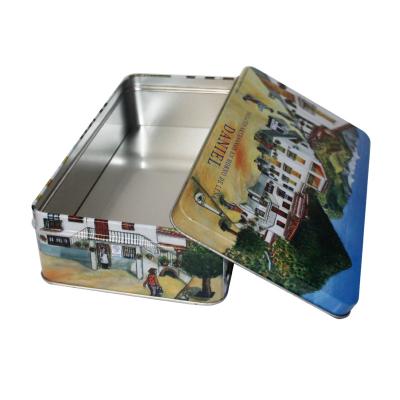 China Gift & Craft Customized 4 Color Offset Printing Sublimation Acrds Orange Candy Tin Boxes Set Supplier for sale