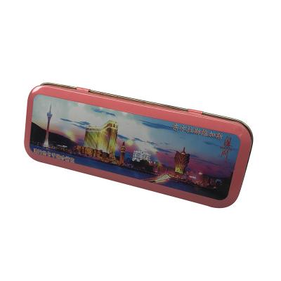 China Recyclable Rectangular Metal Tin Pencil Case With Custom Print Logo Foam Insert Tin Pencil Box for sale