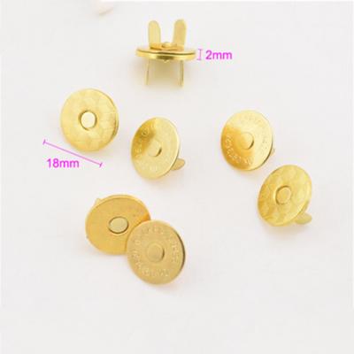 China Purse Gold Magnetic Button Clasps Snaps Mag Snap Buttons For Purses Purse Bag for sale