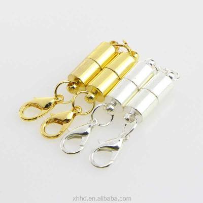 China Strong Magnetic Clasps Long Cylindrical Magnetic Metal Jewelry Findings DIY Buckle with Lobster Clasp for Making Necklaces Bracelets Buckles for sale