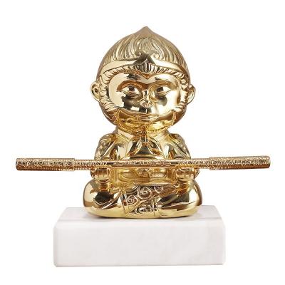 China China Chinese Monkey King Copper Sun Wukong  Living Room Brass Crafts  Home Office Metal Handicrafts Study Desk Decoration for sale