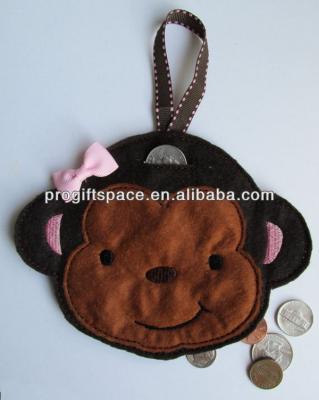 China Hot new wholesale bestselling Europe product alibaba handmade felt pig hanging monkey bank made in china for sale