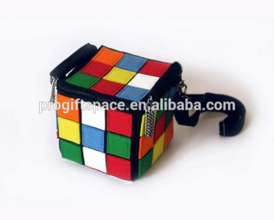 China 2018 Hot Sale Rubiks Cube TOTE BAG Multicolor Felt Bag Made In China for sale