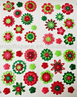 China China wholesale hotsale new products cheap ribbon craft laser cut decorative handmade flower decoration polyester felt flowers daisy for sale