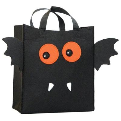 China Wholesale Eco Friendly Trick Or Treat Halloween Bats Kids Party Gift Non Woven Felt Packaging Candy Bag For Halloween for sale