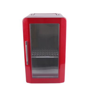 China Cheap Portable Glass Cosmetics THERMOELECTRIC 18l Door Household Hotel Mini Bar Fridge Refrigerator for sale