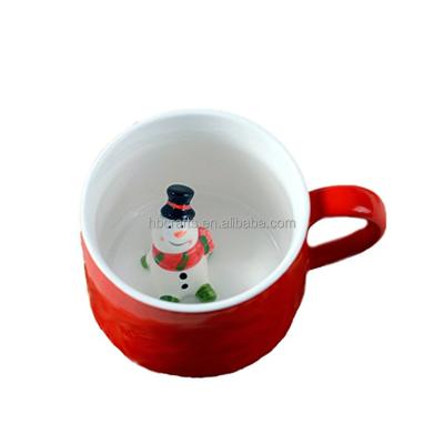 China Best Sales Modern Christmas Coffee Mug With Snowman Inside The Mug for sale